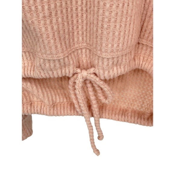 GibsonLook Waffle Weave Hoodie In Dusty Peach Size Medium - Picture 4 of 11